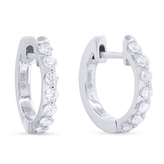 LaViano Jewelers Earrings - 14K White Gold Diamond Earrings 
