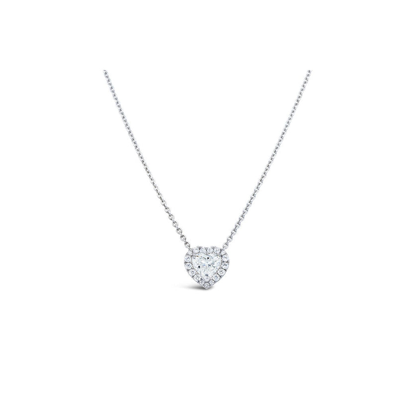 LaViano Jewelers 14K White Gold Diamond Heart Necklace