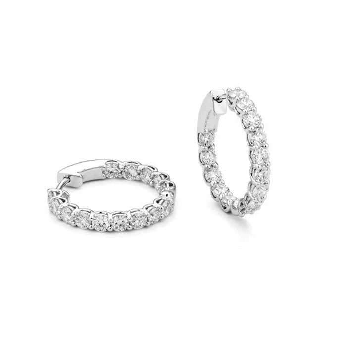 LaViano Jewelers Earrings - 14K White Gold Diamond Earrings 