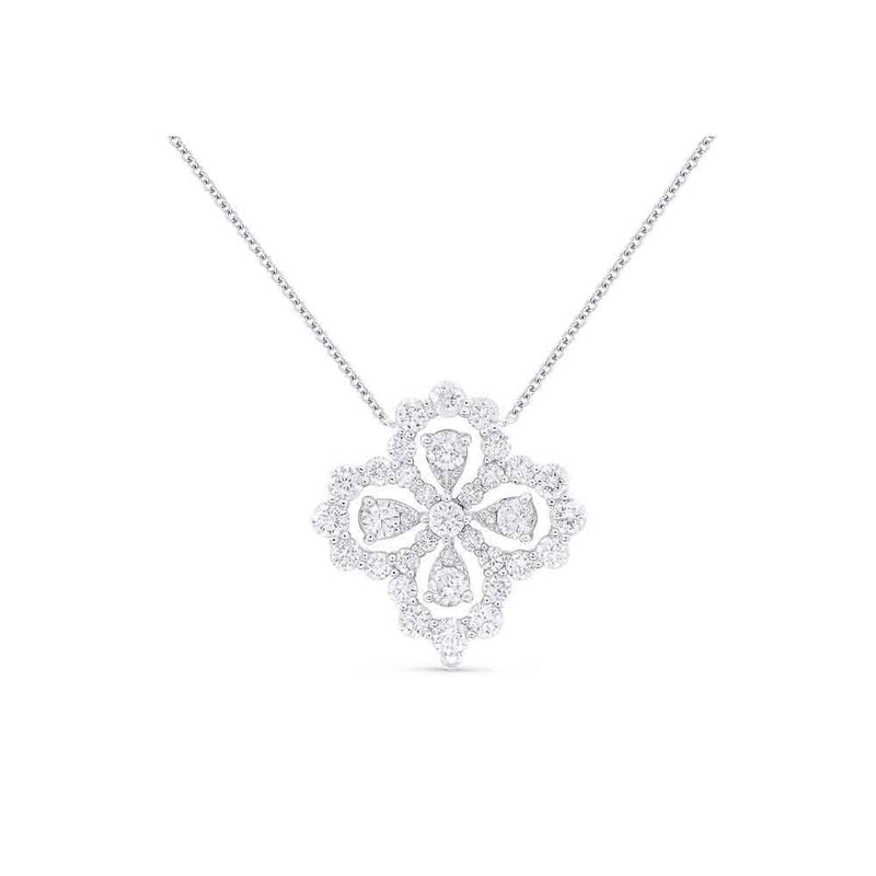 lavianojewelers - 14K White Gold Diamond Necklace | LaViano 