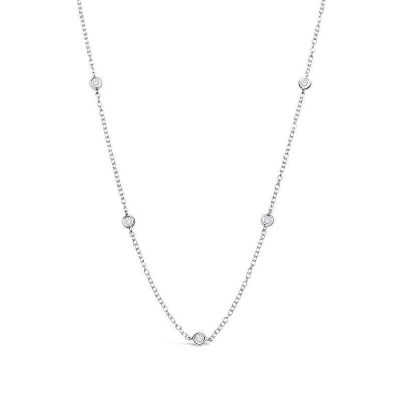 lavianojewelers - 14K White Gold Diamond Necklace | LaViano 