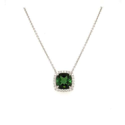 LaViano Jewelers Necklaces - 14K White Gold Green Tourmaline