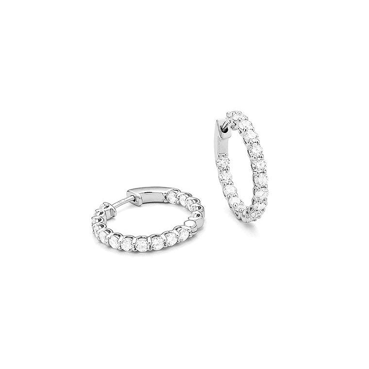 lavianojewelers - 14K White Gold Diamond Earrings | LaViano 