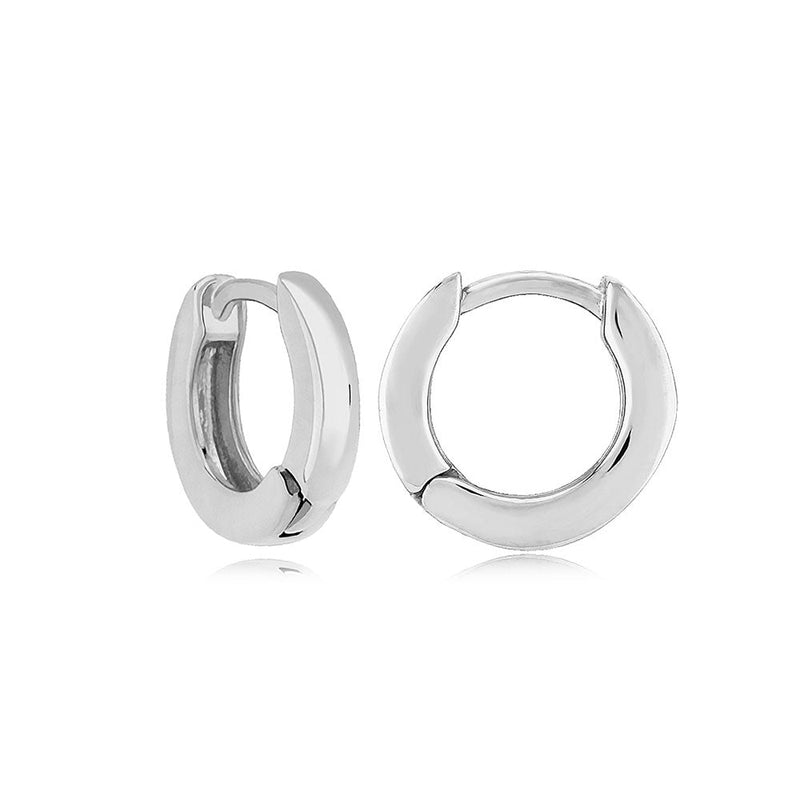 lavianojewelers - 14K White Gold Huggie Earrings | LaViano 