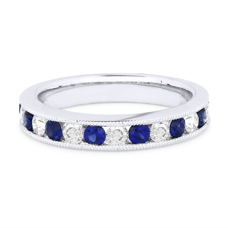 Laviano Jewelers Rings - 14K White Gold Sapphire and Diamond