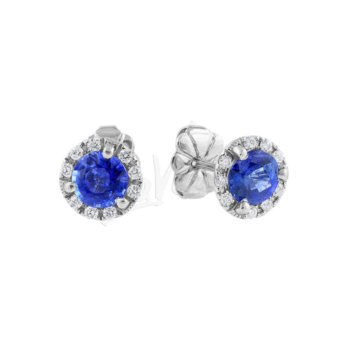 LaViano Jewelers Earrings - 14K White Gold Sapphire