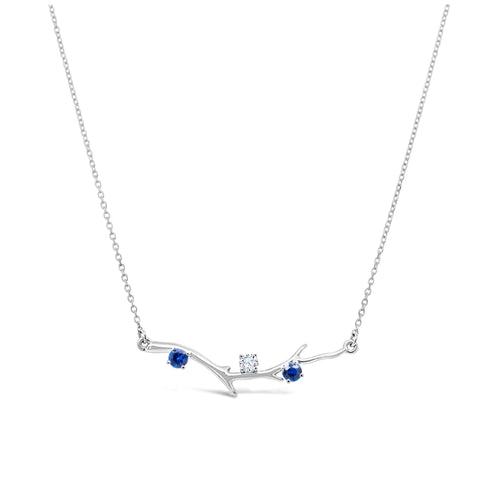 LaViano Jewelers Necklaces - 14K White Gold Sapphire