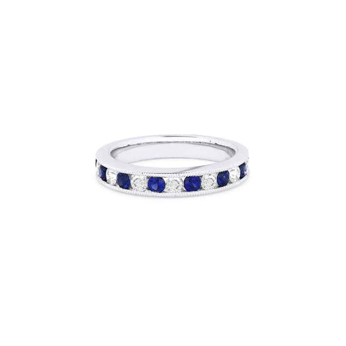 lavianojewelers - 14K White Gold Sapphire and Diamond Ring |