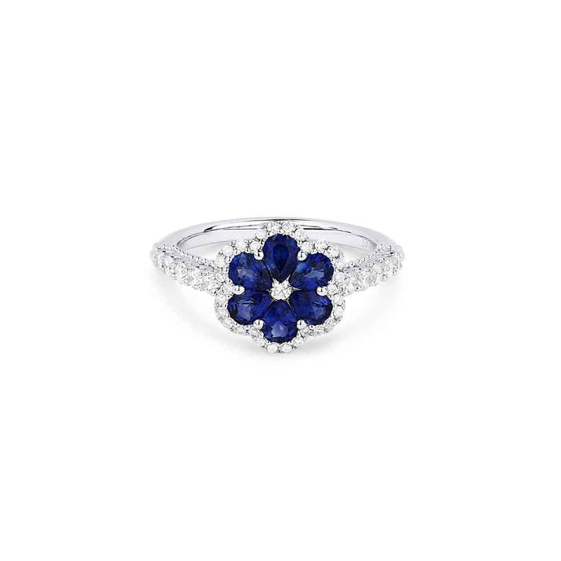 lavianojewelers - 14K White Gold Sapphire and Diamond Ring |