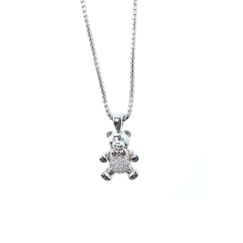 lavianojewelers - 14K White Gold Teddy Bear Charm | LaViano 