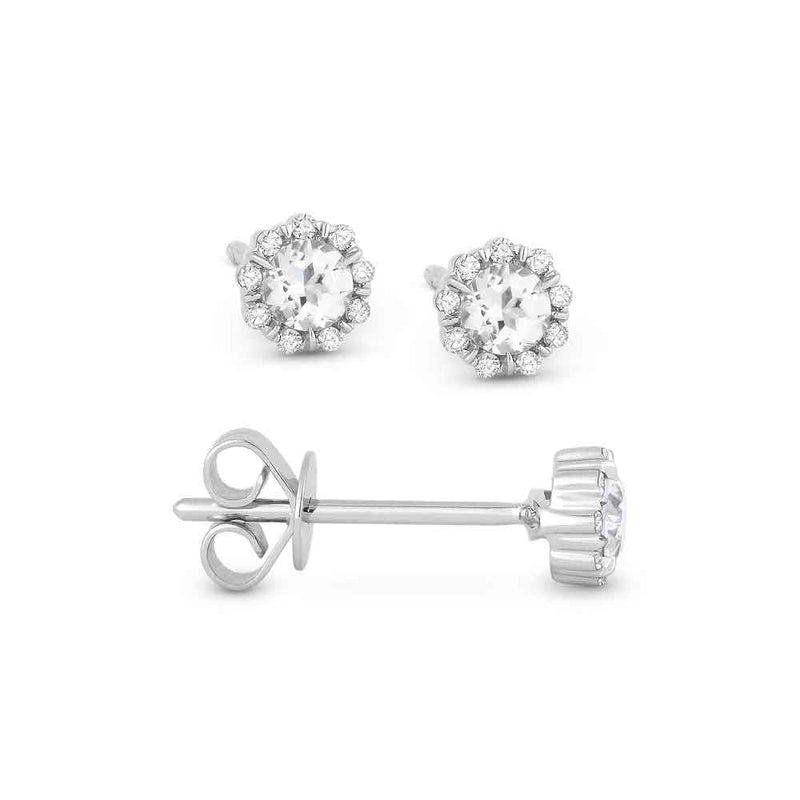 lavianojewelers - 14K White Gold Topaz Earrings | LaViano 