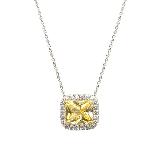 LaViano Jewelers Necklaces - 14K White Gold Yellow Sapphire