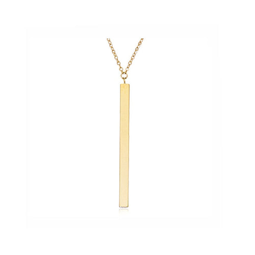 Image of a 14K Yellow Gold Bar Necklace