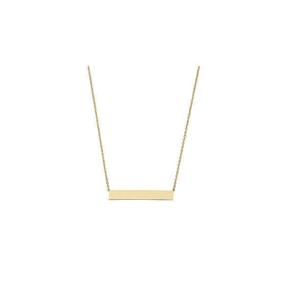 LaViano Jewelers 14K Yellow Gold Bar Necklace