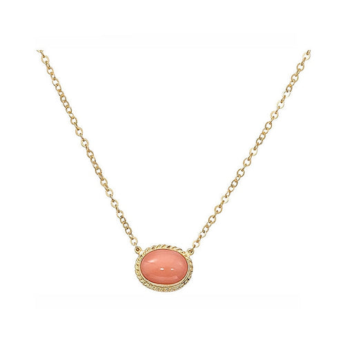 Image of 14K Yellow Gold Coral Necklace