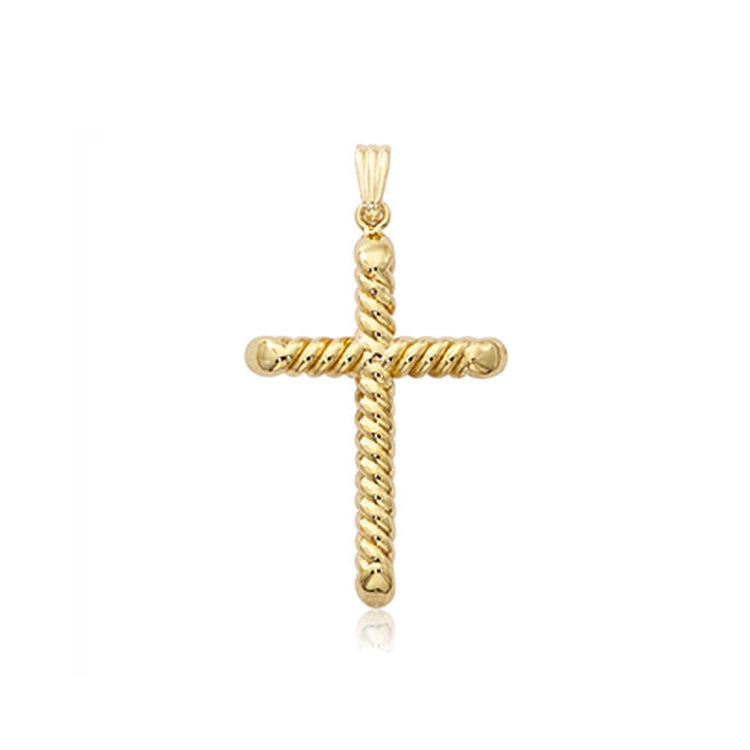 Image of 14K Yellow Gold Cross Pendant