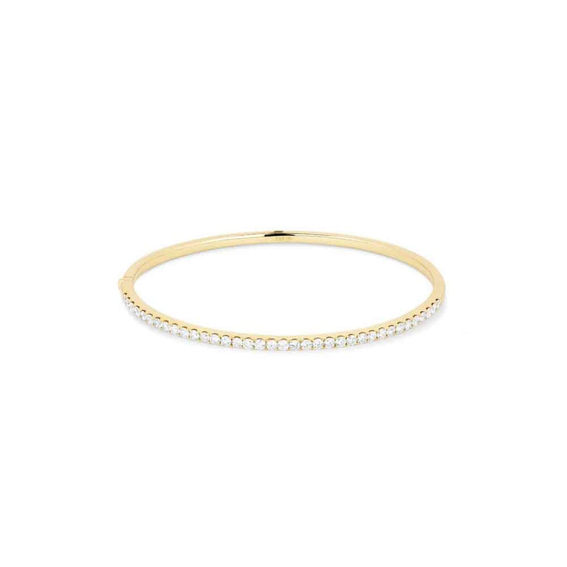 lavianojewelers - 14K Yellow Gold Diamond Bangle Bracelet | 
