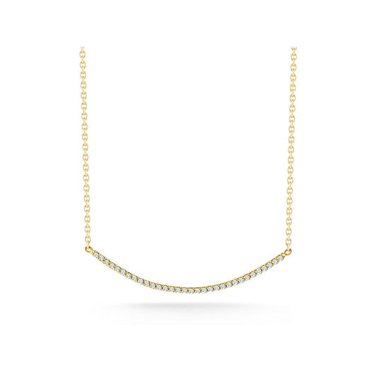lavianojewelers - 14K Yellow Gold Diamond Bar Necklace | 