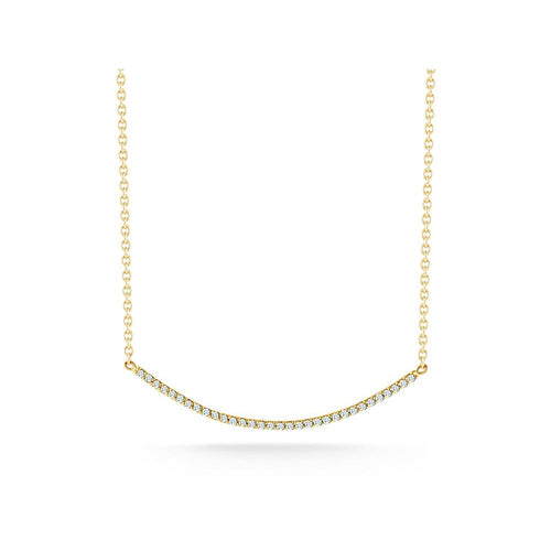 lavianojewelers - 14K Yellow Gold Diamond Bar Necklace | 