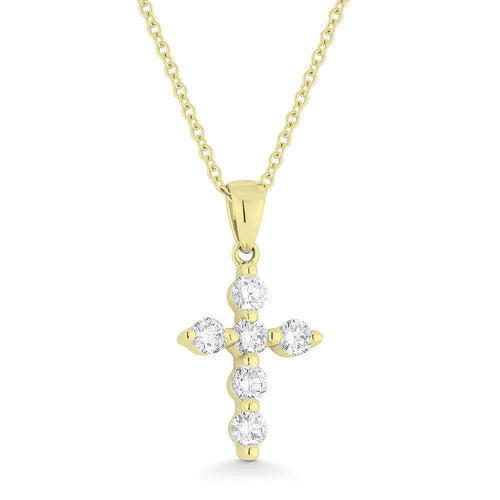 LaViano Jewelers Necklaces - 14K Yellow Gold Diamond Cross 