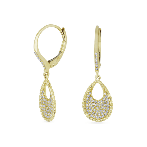 LaViano Jewelers Earrings - 14K Yellow Gold Diamond Earrings