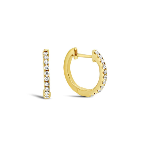LaViano Jewelers 14K Yellow Gold Diamond Hoop Earrings
