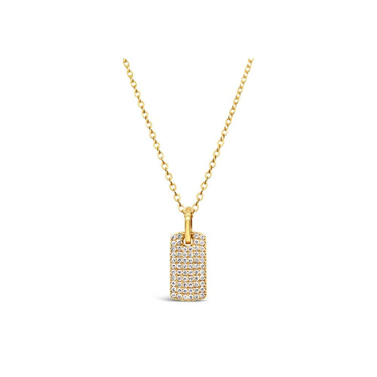 LaViano Jewelers 14KYG Diamond Pave Dog Tag ( Diamonds .23cts)