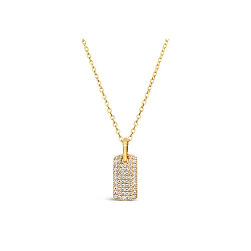 LaViano Jewelers 14KYG Diamond Pave Dog Tag ( Diamonds .23cts)