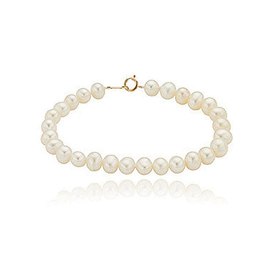 lavianojewelers - 14K Yellow Gold Freshwater Pearl Bracelet 