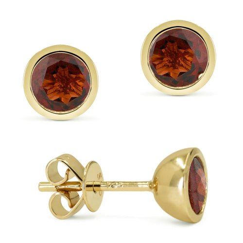 LaViano Jewelers Earrings - 14K Yellow Gold Garnet Earrings