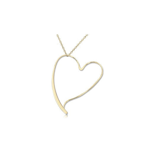 14K Yellow Gold Heart Necklace