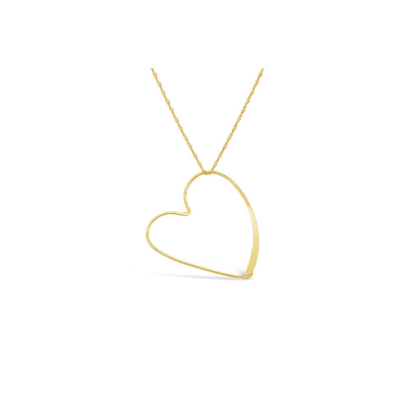 lavianojewelers - 14K Yellow Gold Heart Pendant Necklace | 