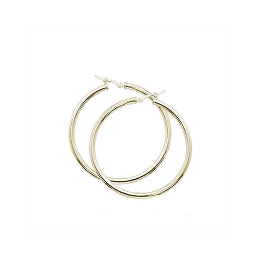 Image of Yellow Gold Hoop Earrings