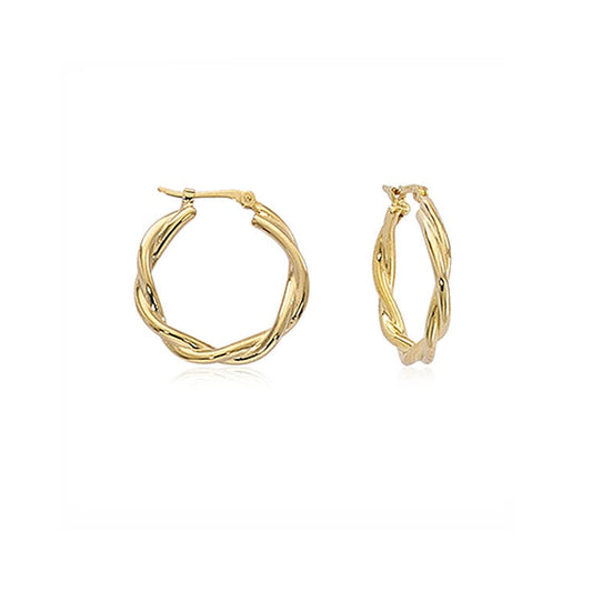 Image of Yellow Gold Hoop Earrings