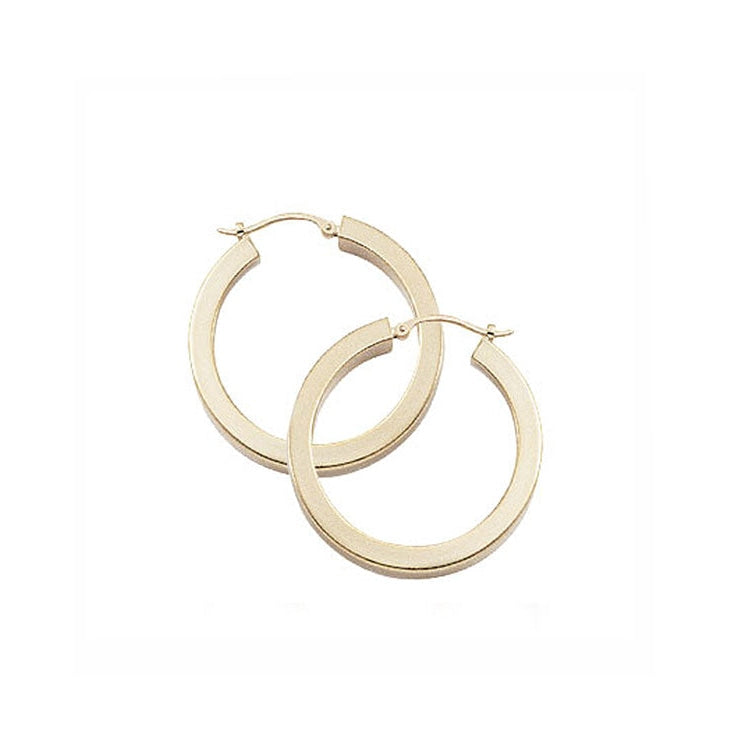 Image of yellow gold hoop earrings