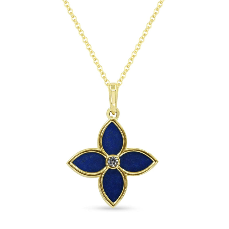 LaViano Jewelers Necklaces - 14K Yellow Gold Lapis and 