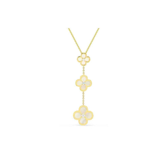 lavianojewelers - 14K Yellow Gold Mother of Pearl Necklace |