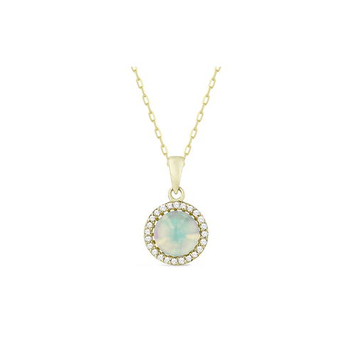 LaViano Jewelers Necklaces - 14K Yellow Gold Opal and 