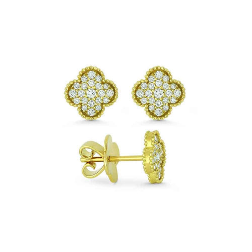 lavianojewelers - 14K Yellow Gold Quadrafoil Diamond 