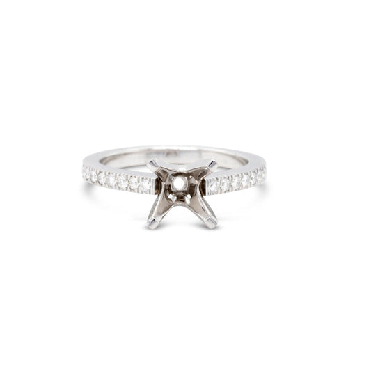 lavianojewelers - Platinum Diamond Semi Mounting Ring | 