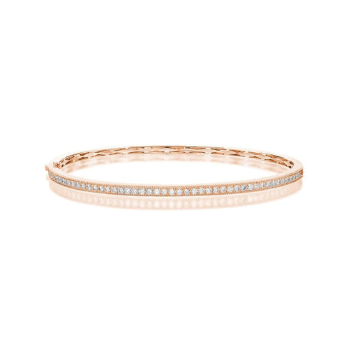 lavianojewelers - 18K Rose Gold Diamond Bangle Bracelet | 