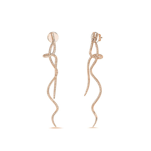 lavianojewelers - 18K Rose Gold Diamond Earrings | LaViano 