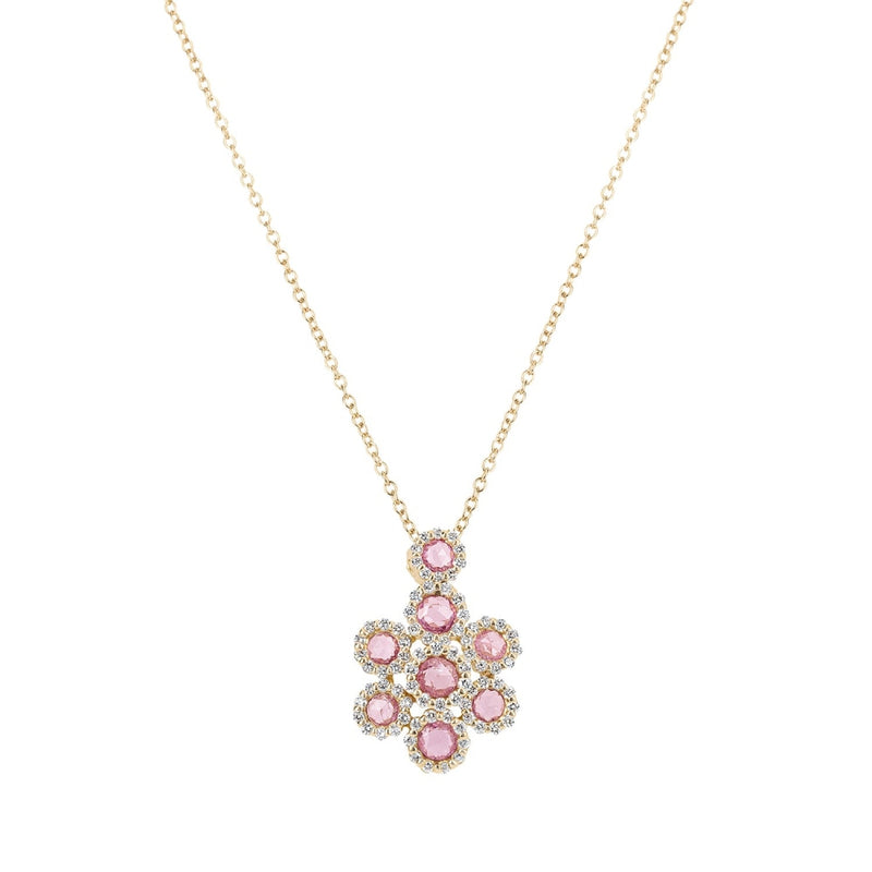 LaViano Jewelers Necklaces - 18K Rose Gold Pink Sapphire and