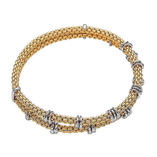 lavianojewelers - 18K Two Tone Diamond Bracelet | LaViano 