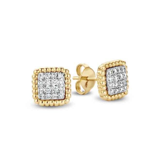 lavianojewelers - 18K Two-Tone Diamond Earrings | LaViano 