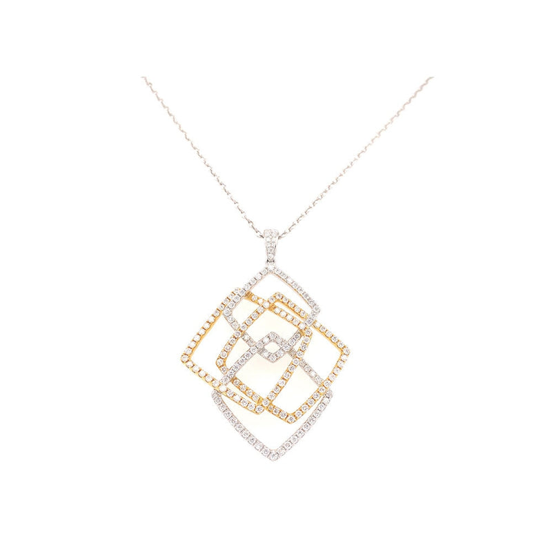 LaViano Jewelers 18K Two Tone Diamond Necklace