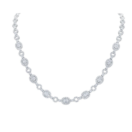 lavianojewelers - 18K White Gold and Diamond Oval Link 