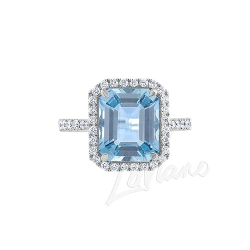 LaViano Jewelers Rings - 18K White Gold Aquamarine