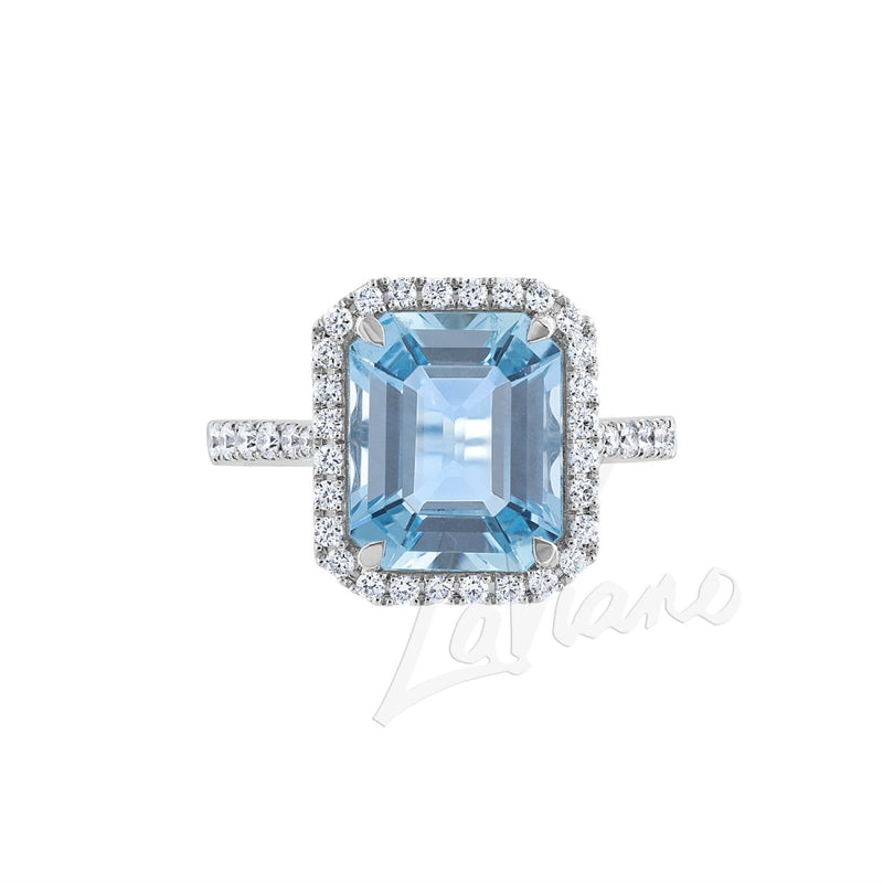 LaViano Jewelers Rings - 18K White Gold Aquamarine