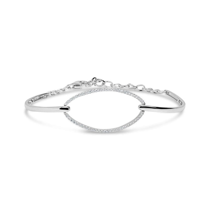 lavianojewelers - 18K White Gold Diamond Bangle Bracelet | 